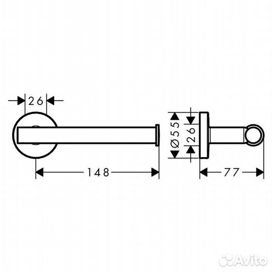 Hansgrohe Logis Universal Держатель т/б 41726000