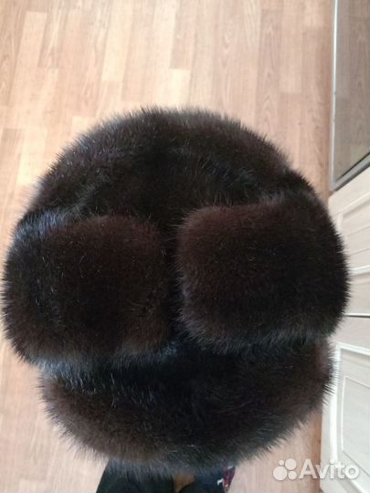 Норковая шапка 59 размер