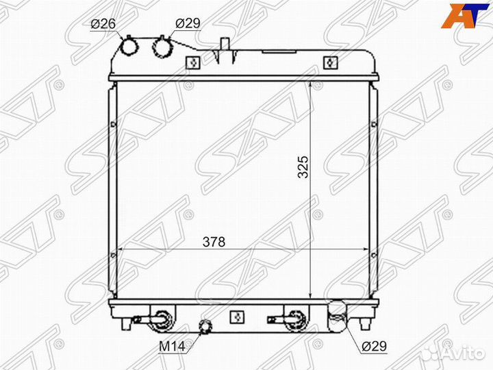 Радиатор honda FIT/jazz 5D 1.3/1.5 01-03