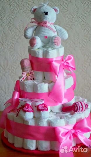 Торт из памперсов подгузников