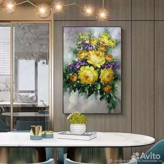 Картина маслом на холсте цветы