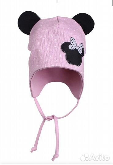 Шапка для девочки 44-46 на 9 месяцев - 1 год