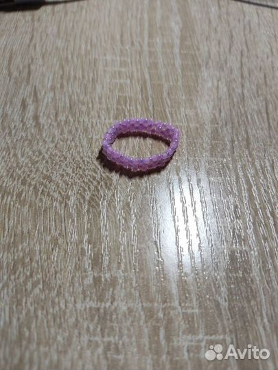 Кольцо из бисера(розовое)