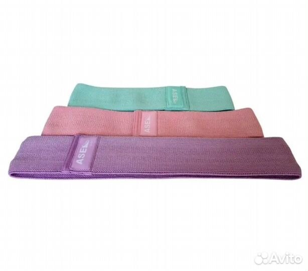 Фитнес резинки тканевые/эспандер ленты набор