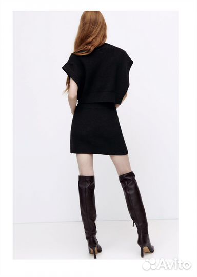 Сапоги ботфорты Zara