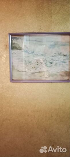 Картина.Пейзаж морской.Акварель,гуашь