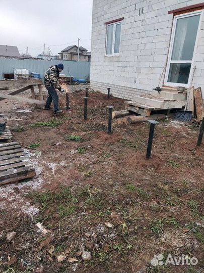 Монтаж винтовых свай