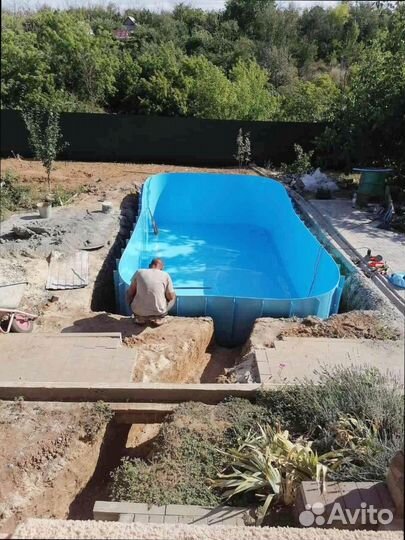 Бассейн прямоугольный полипропиленовый с гарантией