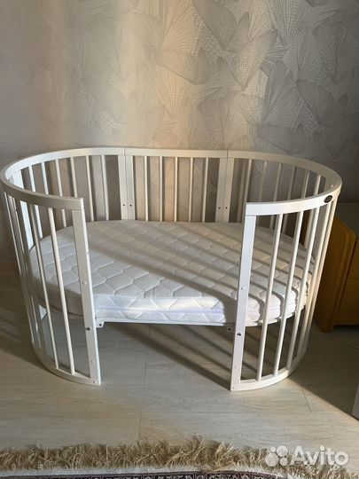 Кроватка/маятник/матрасы ComfortBaby 7в1 белая бук