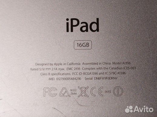 iPad 16Gb a1396