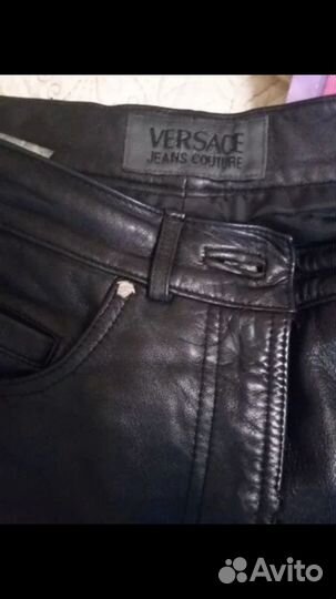 Брюки кожаные Versace разм. 44