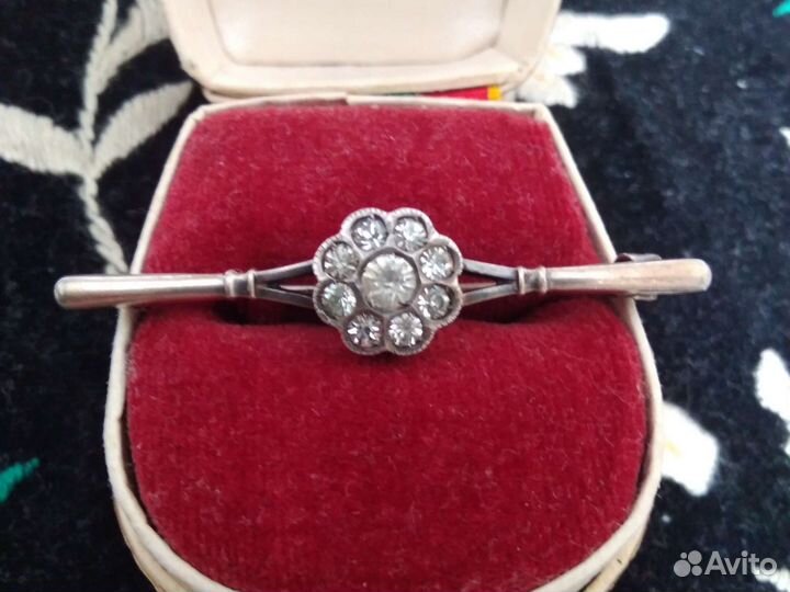 Серебряная брошь СССР