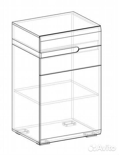 Коллекция Ультра Тумба для обуви Белый/Белый гл