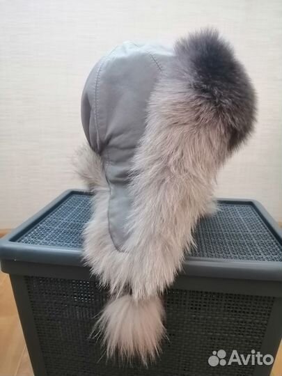 Шапка мех/кожа