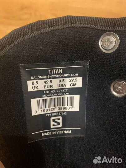 Сноубордические ботинки 42 размер