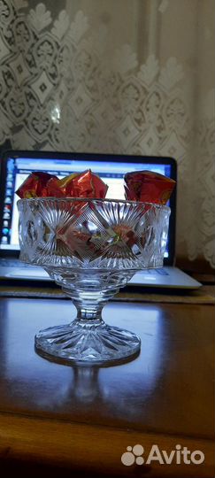 Конфетница- салатница хрусталь