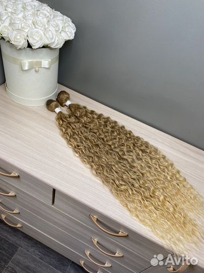 Афролоконы афрокудри материал на трессе 75 см