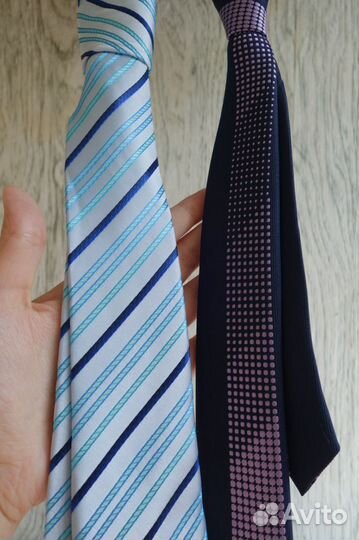 Галстуки детские, фиолетовый и голубой