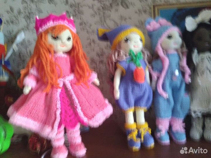 Кукла вязанная каркасная 32 см