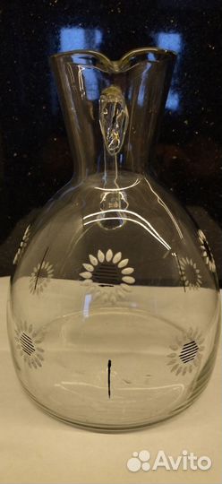 Кувшин. 2 литра стекло, роспись СССР