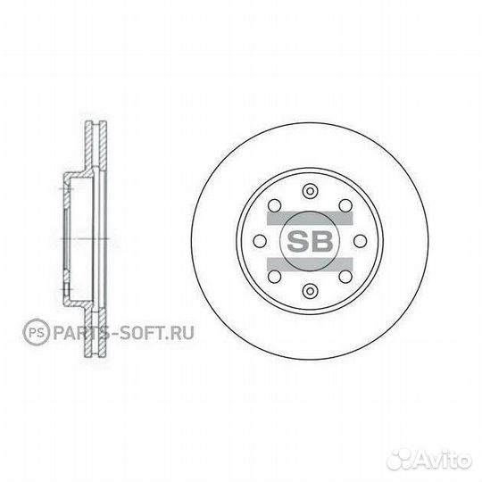 Диск тормозной передний Sangsin SD3001