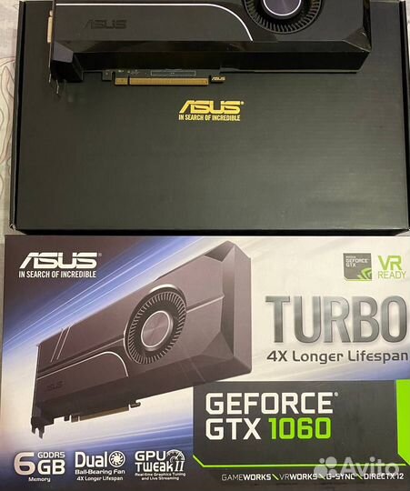 Видеокарта gtx 1060 6gb asus turbo