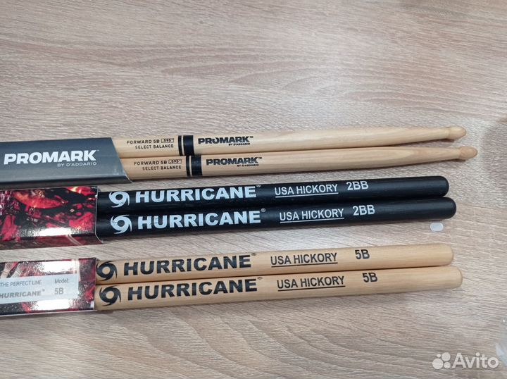 Барабанные палочки Pro-Mark, Hurrikane, USA Hickor