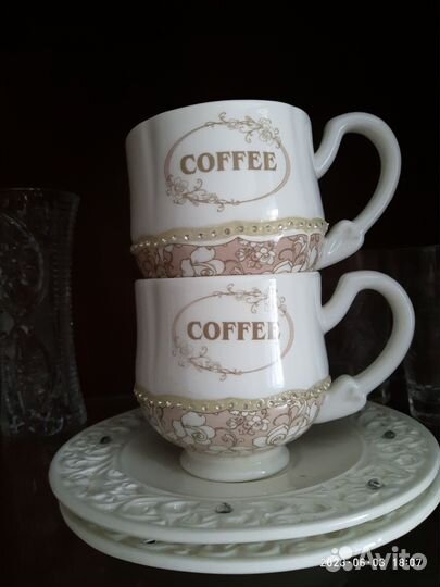 Кофейная пара Ажур