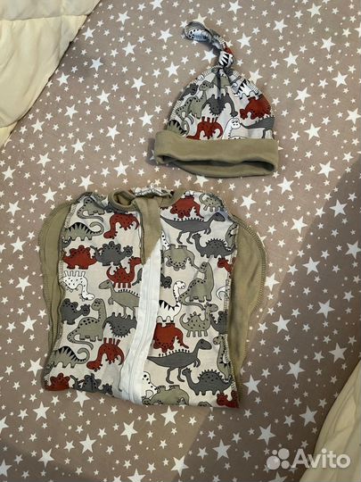 Кокон для новорожденных с шапочкой