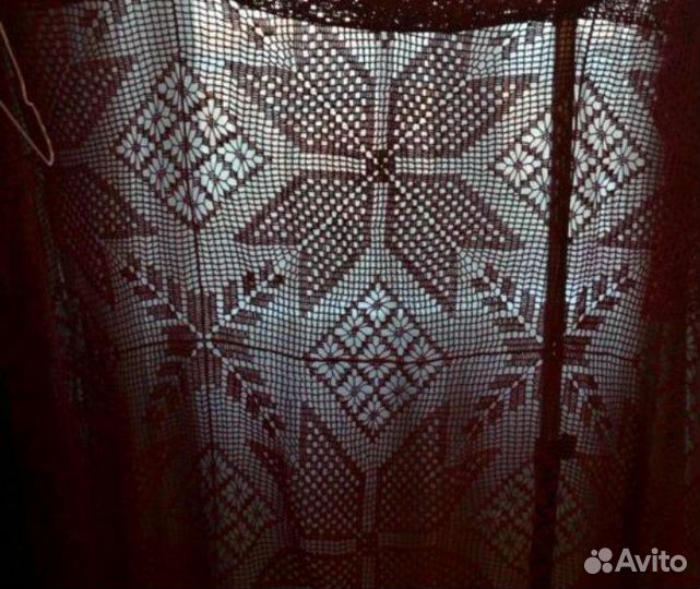 Скатерть Бордо, вязанная крючком 180X180