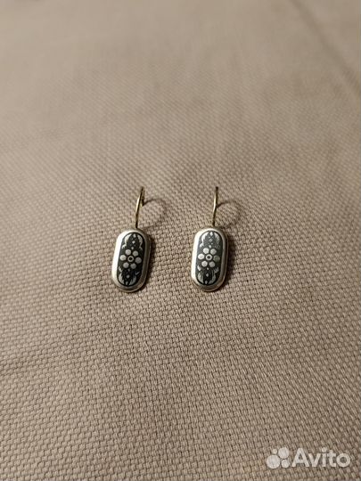 Серьги северная чернь СССР