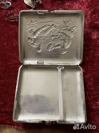 Портсигар серебро