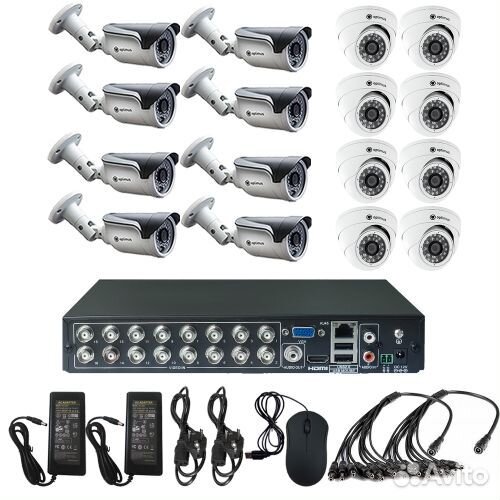 Комплекты видеонаблюдения от 1 до 36 видеокамер
