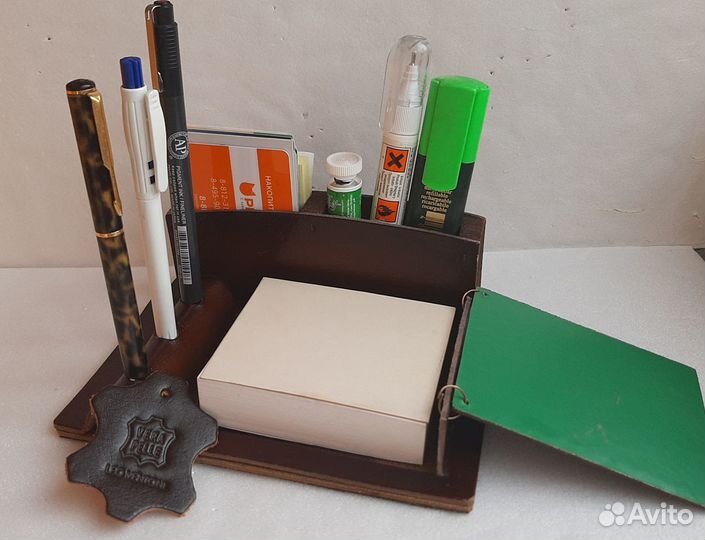 Канцелярский набор, натуральная кожа с тиснением