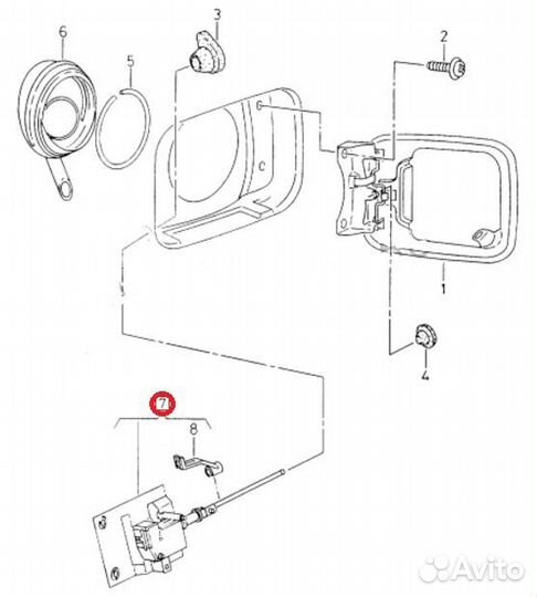 Активатор лючка топливного бака Seat Ibiza 6K AKK