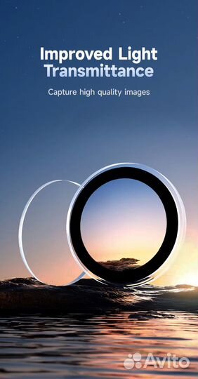 Benks Стекла камеры iPhone 15, 15 Plus Сапфировые