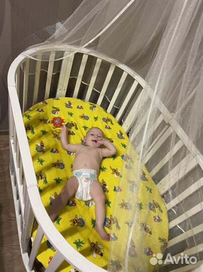 Кроватка 8в1 овальная