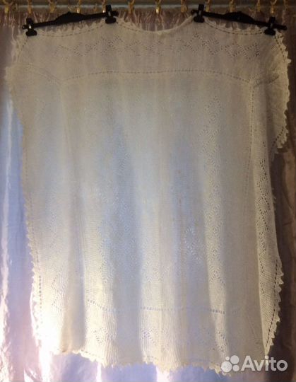 Нежный пуховый кружевной платок