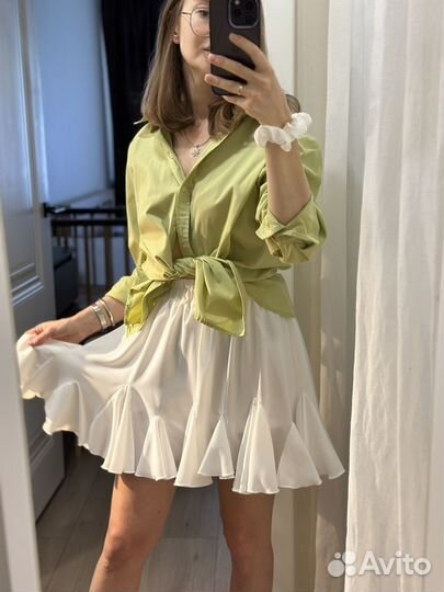 Юбка шорты с клиньями валанами мини