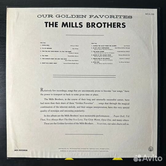 The Mills Brothers – Our Golden Favorites (США)