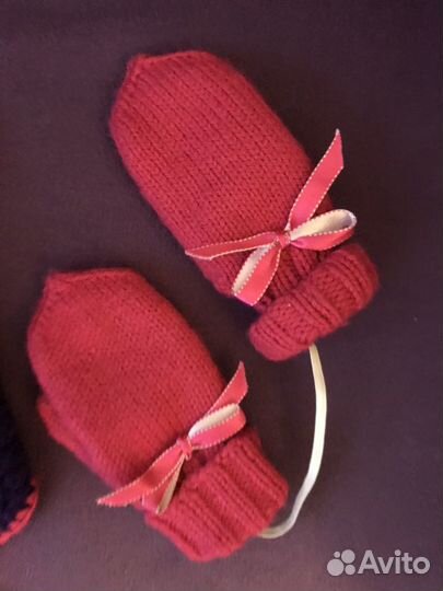 Шапка и варежки Минни