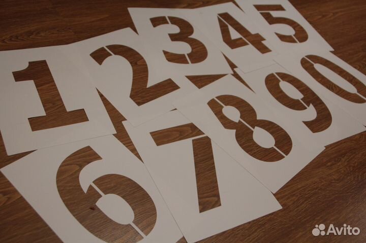 Трафареты цифр / букв / надписи. Любые размеры