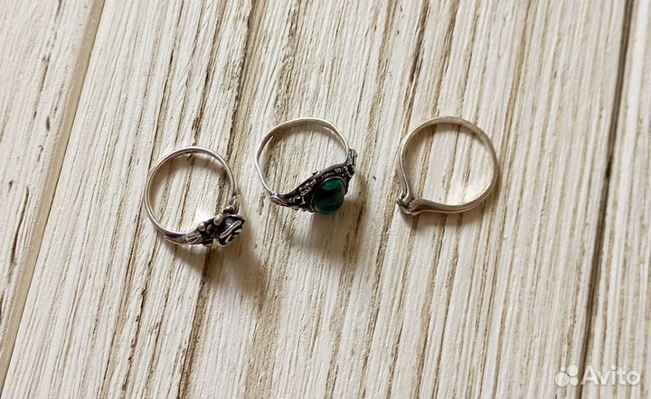 Серебряные кольца с камнями винтаж