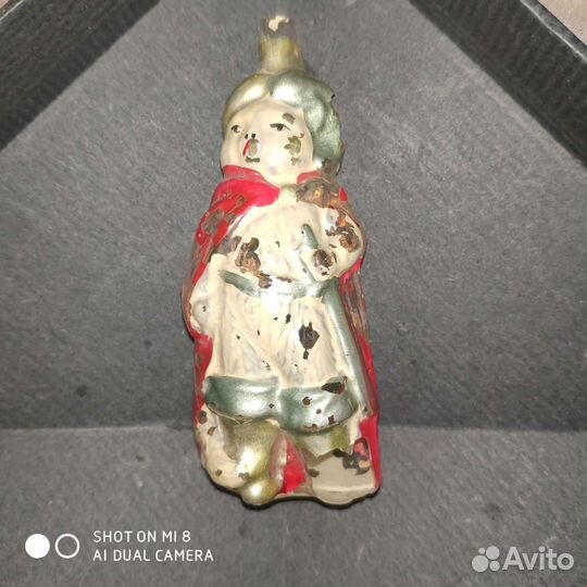 Кот в сапогах ёлочная игрушка антиквариат редчайша