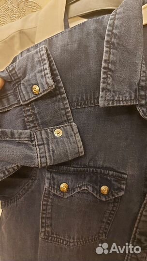 Рубашка джинсовая на мальчика 158