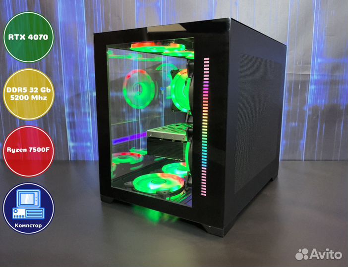 Игровая система AMD7500F-RTX4070-32DDR5-GKH805-B650