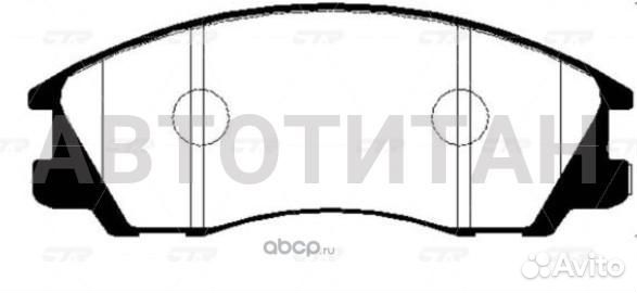 GK0476 колодки дисковые передние Hyundai Terracan 2.5TD/2.9CRDi/3.5i V6 01 CTR