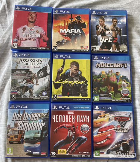 Игры для Sony playstation 4 диски PS4