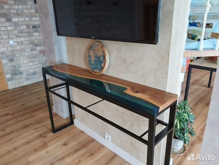 Консоль из смолы, консоль из дерева, консоль