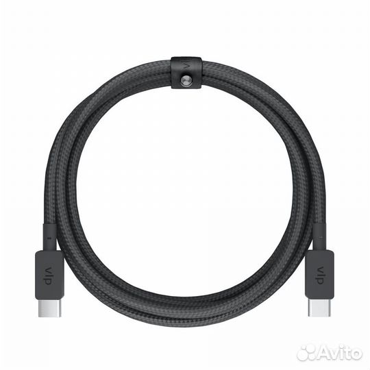 Кабель VLP Nylon Cable USB С - USB C, 1.2м, черный